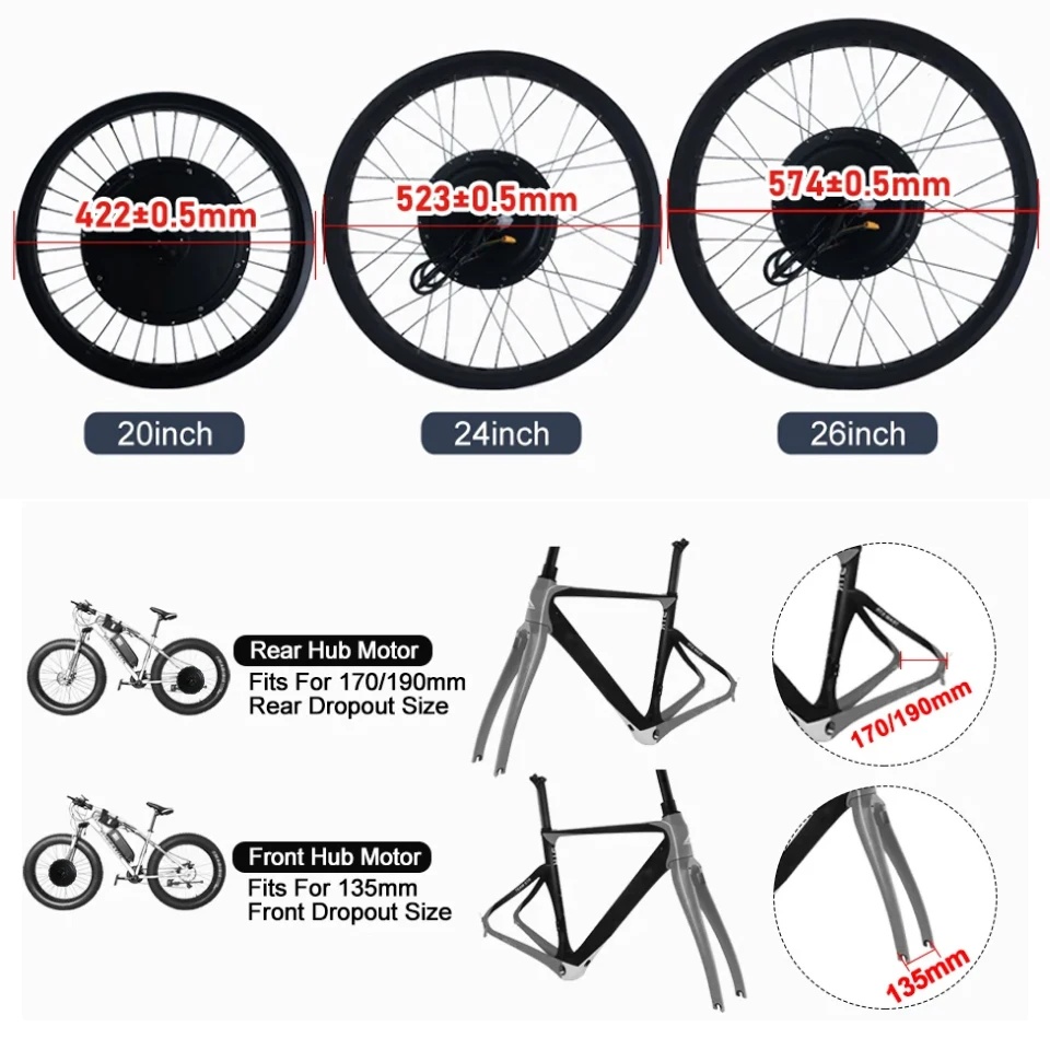 72V 3000W Fat Tire Snow Bike M - Ebike Conversion Kit 72V 3000W review and price
