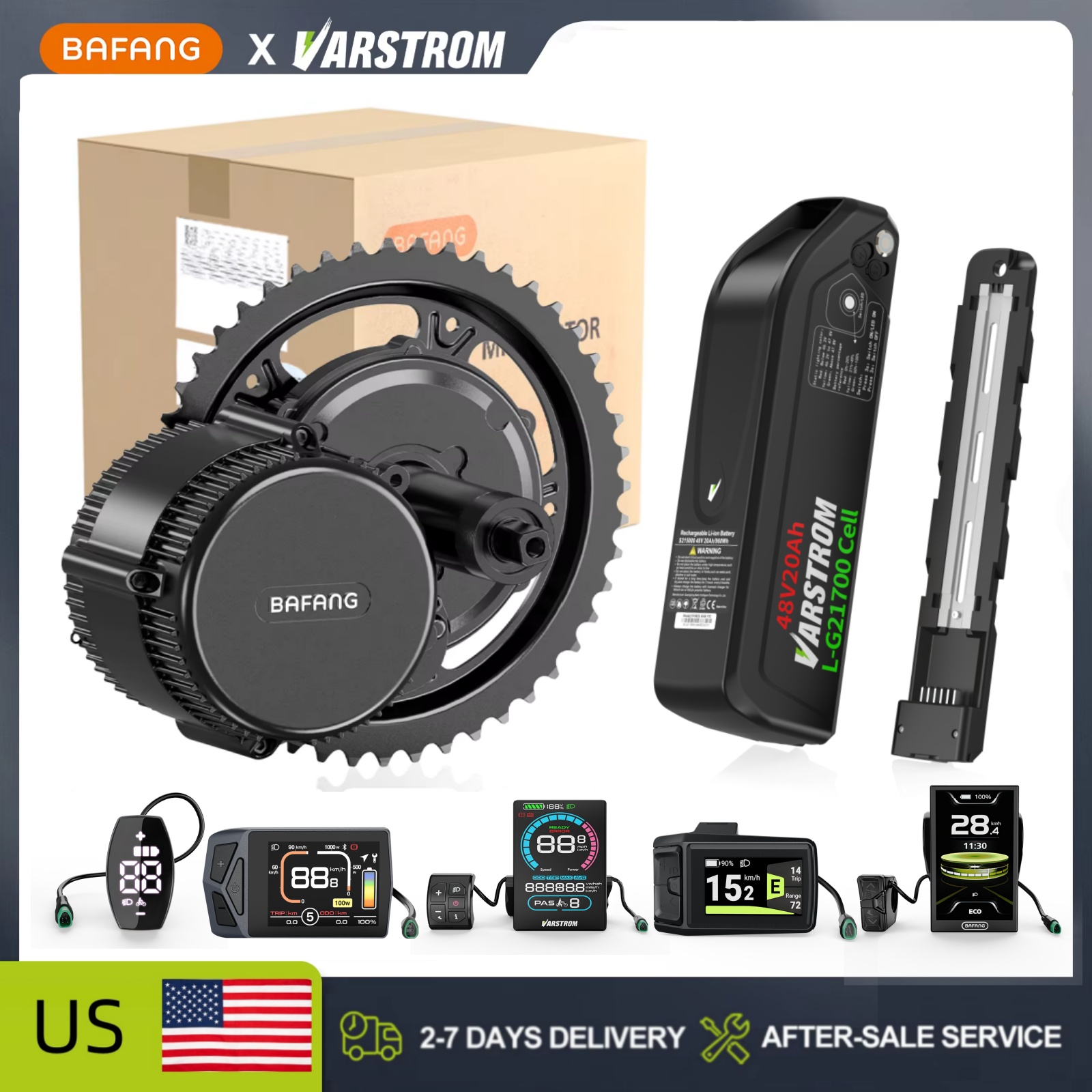 [US Stock]Bafang 48V Mid Drive - Bafang Bbs02B 48V 750W Mid Drive Kit review and price